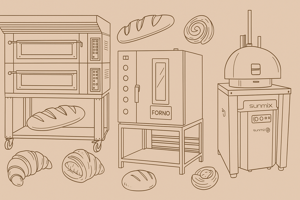 Sunmix mixers, Sud Forni Ametista oven, bread