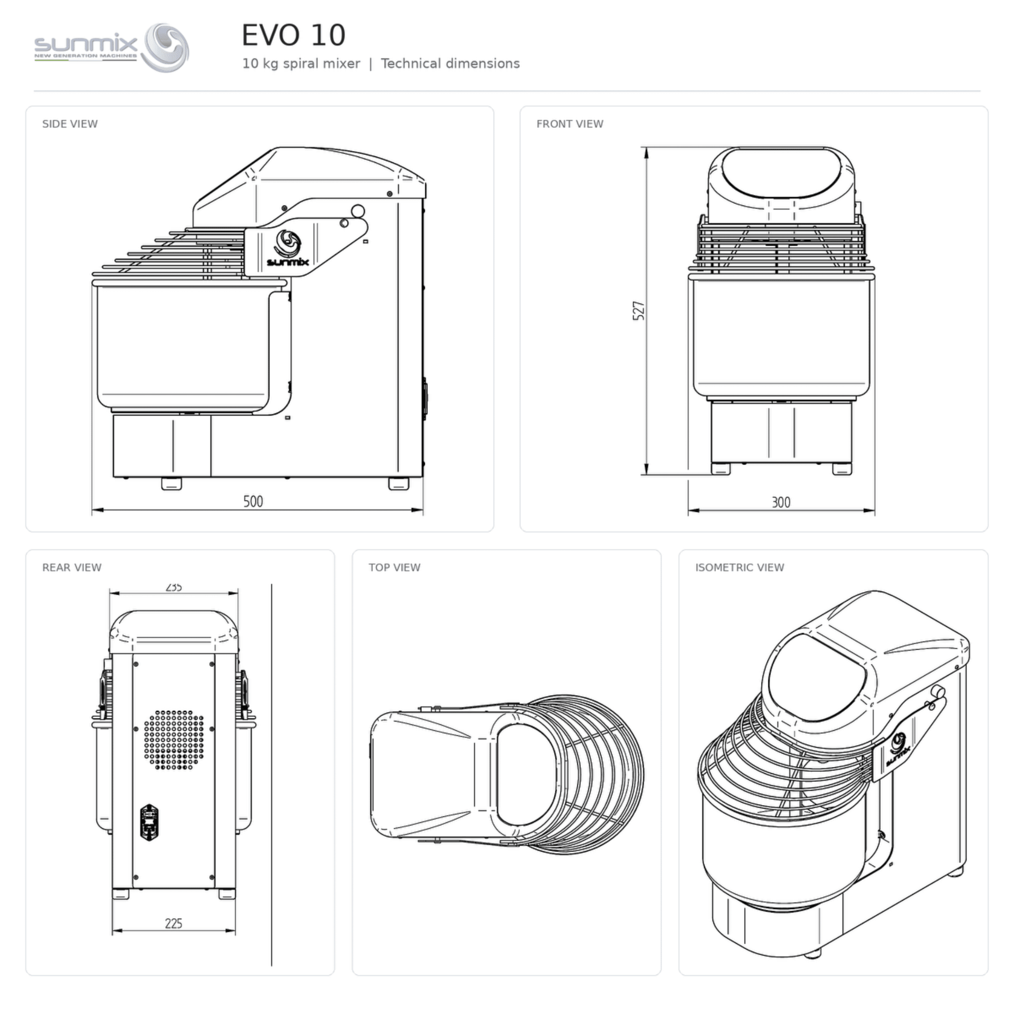 Sunmix Evo Line 10 Spiral Dough Mixer - Pizza Solutions