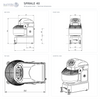 Sunmix Queen Line 40kg Spiral Dough Mixer dimensions