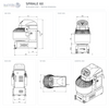 Sunmix Queen Line 60kg Spiral Dough Mixer - Single Phase dimensions